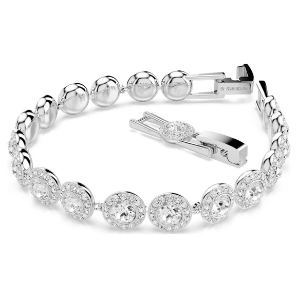 New in box Swarovski Angelic Tennis Bracelet White Gold - Picture 1 of 4